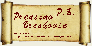 Predisav Brešković vizit kartica